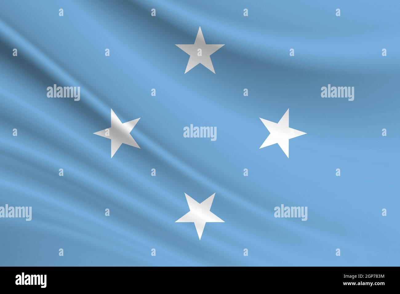 Flagge der Föderierten Staaten von Mikronesien. Stoffstruktur der
