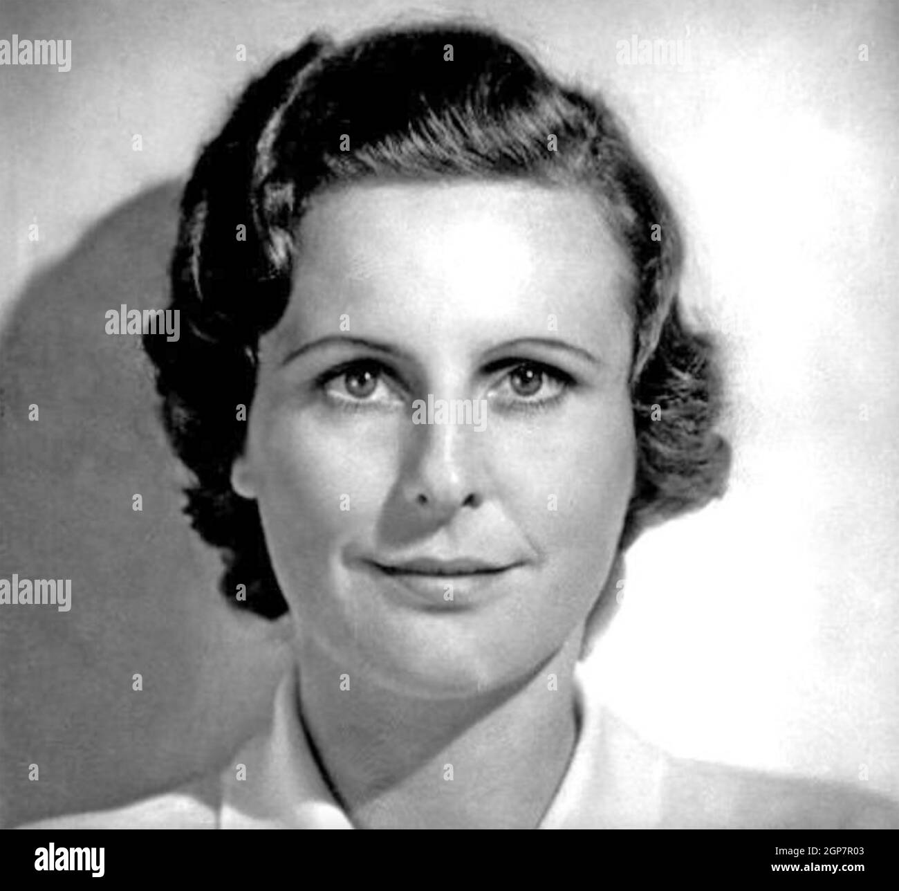 LENI RIEFENSTAHL (1902-2003) deutsche Filmregisseurin und Schauspielerin auf einer Postkarte aus dem Jahr 1930 zu Ehren ihres Films Olympia Stockfoto