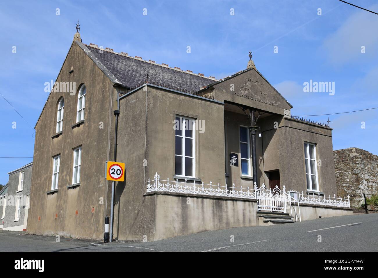 Mount Zion Congregational Chapel, Pwll Melyn, Upper Solva, Pembrokeshire, Wales, Großbritannien, Großbritannien, Europa Stockfoto