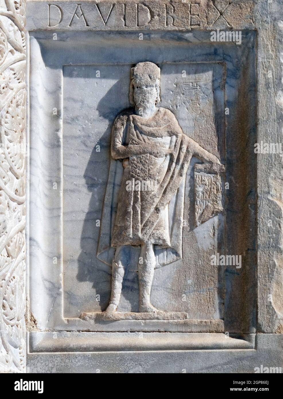 König David, Baptisterium Dekoration Architrav Bögen, Dom in Pisa, Italien Stockfoto