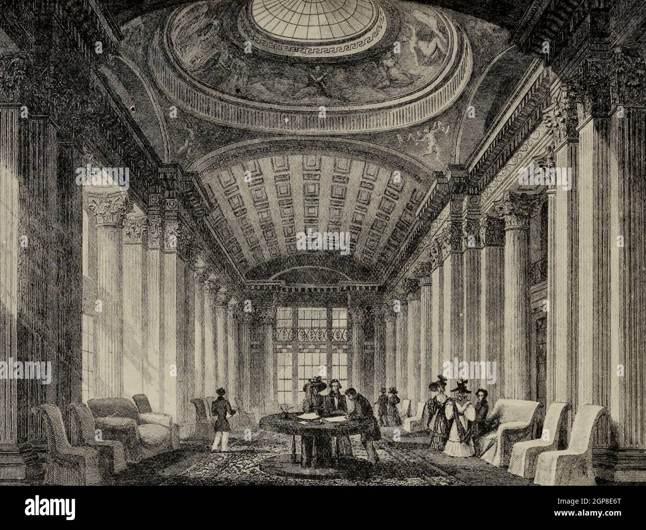 Interieur der Signet Library, Edinburgh, Schottland. 1830er Stockfoto