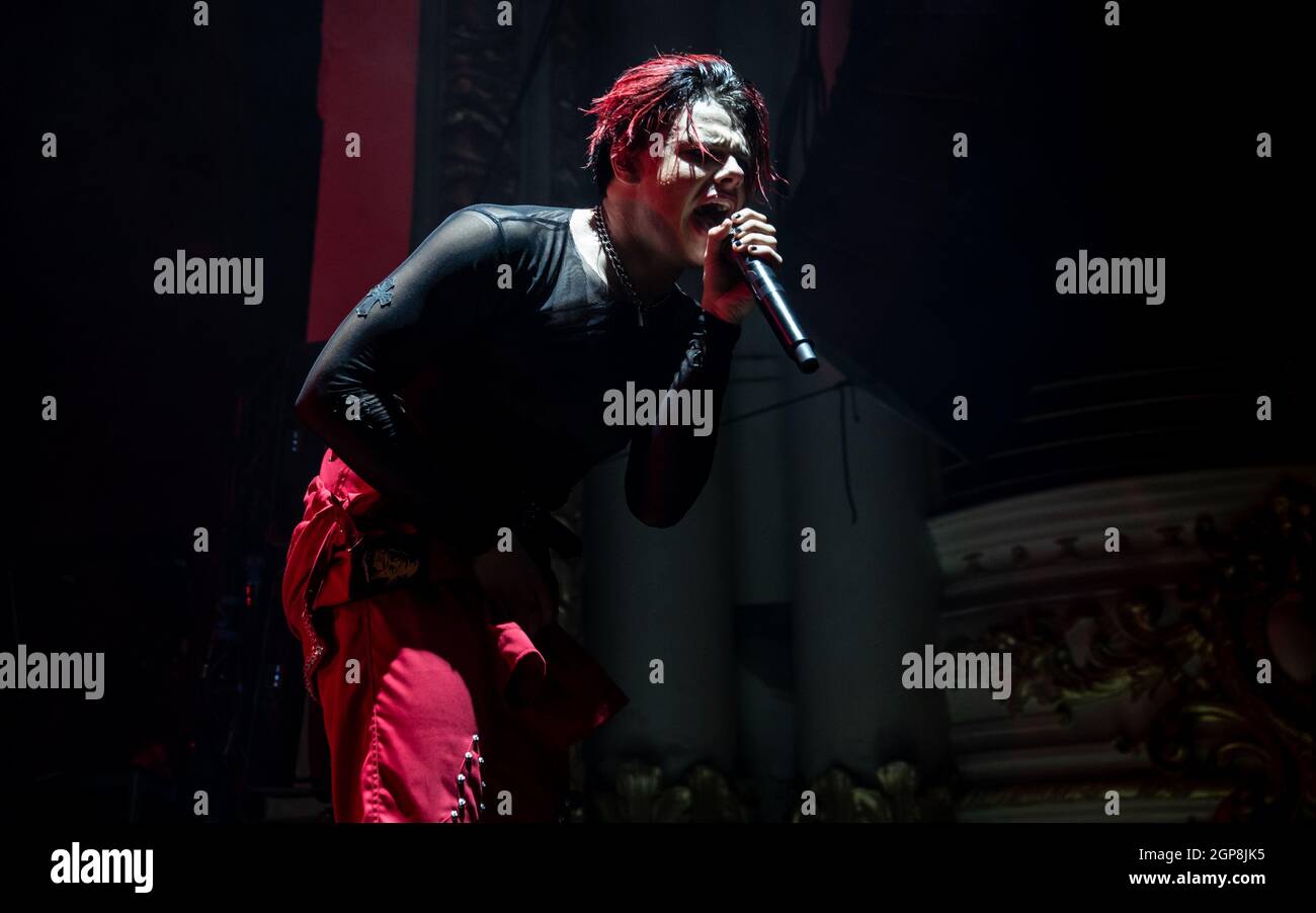 Yungblud an der O2 Academy, Bournemouth, Großbritannien. September 2021. Kredit: Charlie Raven/Alamy Live Nachrichten Stockfoto