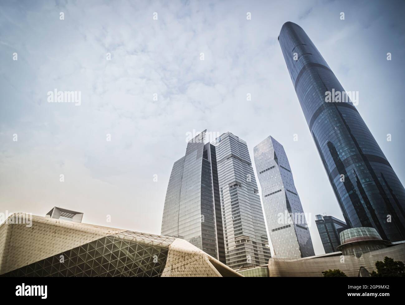 Guangzhou Opera House ist ein chinesisches Opernhaus in Guangzhou, in der neuen Stadt Pearl River, das Guangzhou Opera House hat sich zu einem der drei Chinas Stockfoto