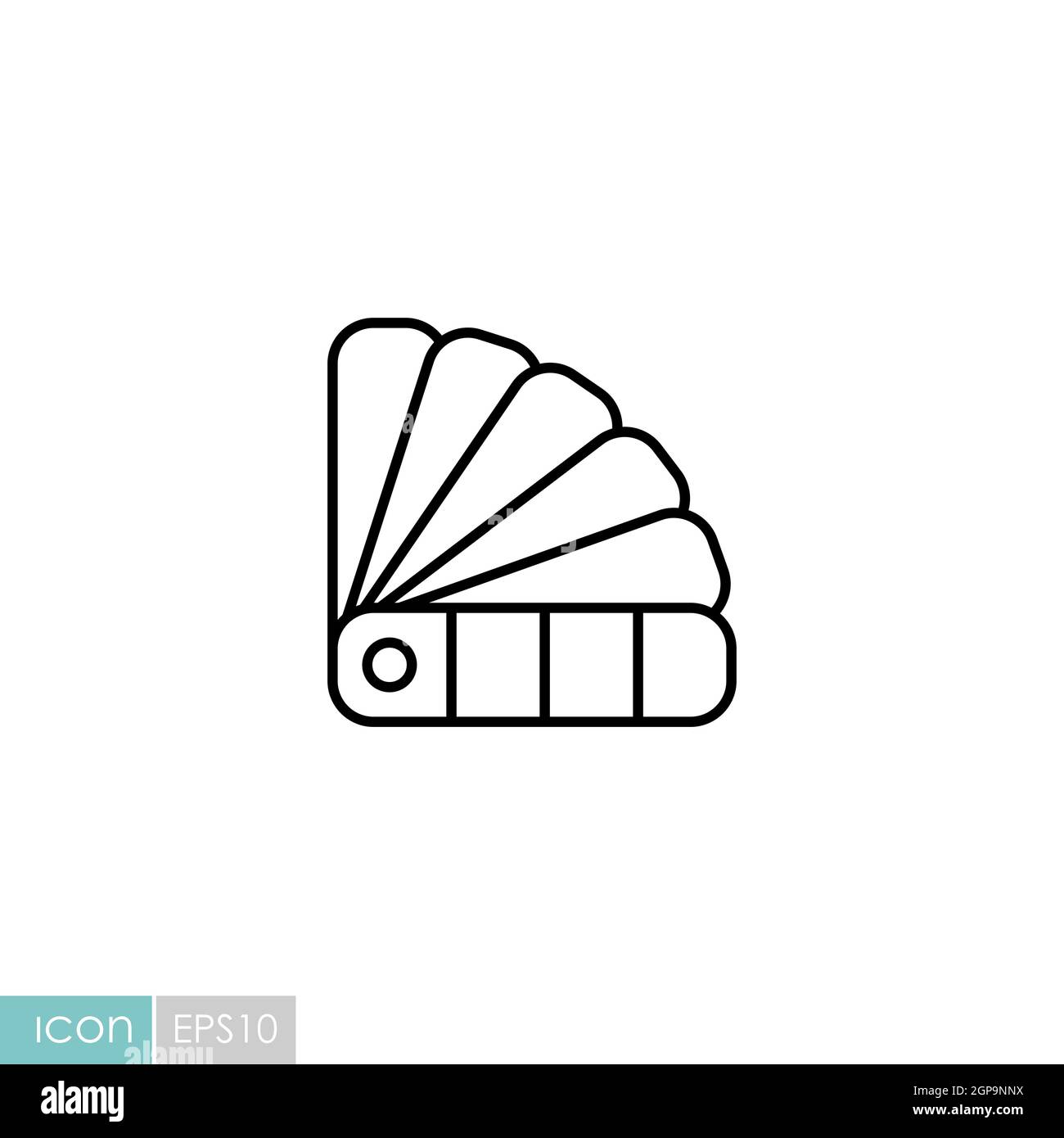 Symbol für Vektor-Ebene der Papierfarbpalette. Bau, Reparatur und Gebäude. Graph Symbol für Ihre Website-Design, Logo, App, UI Stockfoto