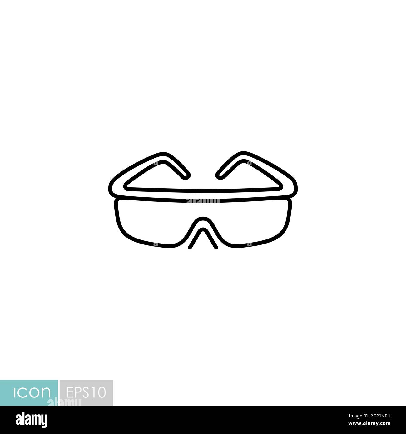 Symbol für Schutzbrille mit Vektor-Flach. Bau, Reparatur und Gebäude. Graph  Symbol für Ihre Website-Design, Logo, App, UI Stockfotografie - Alamy