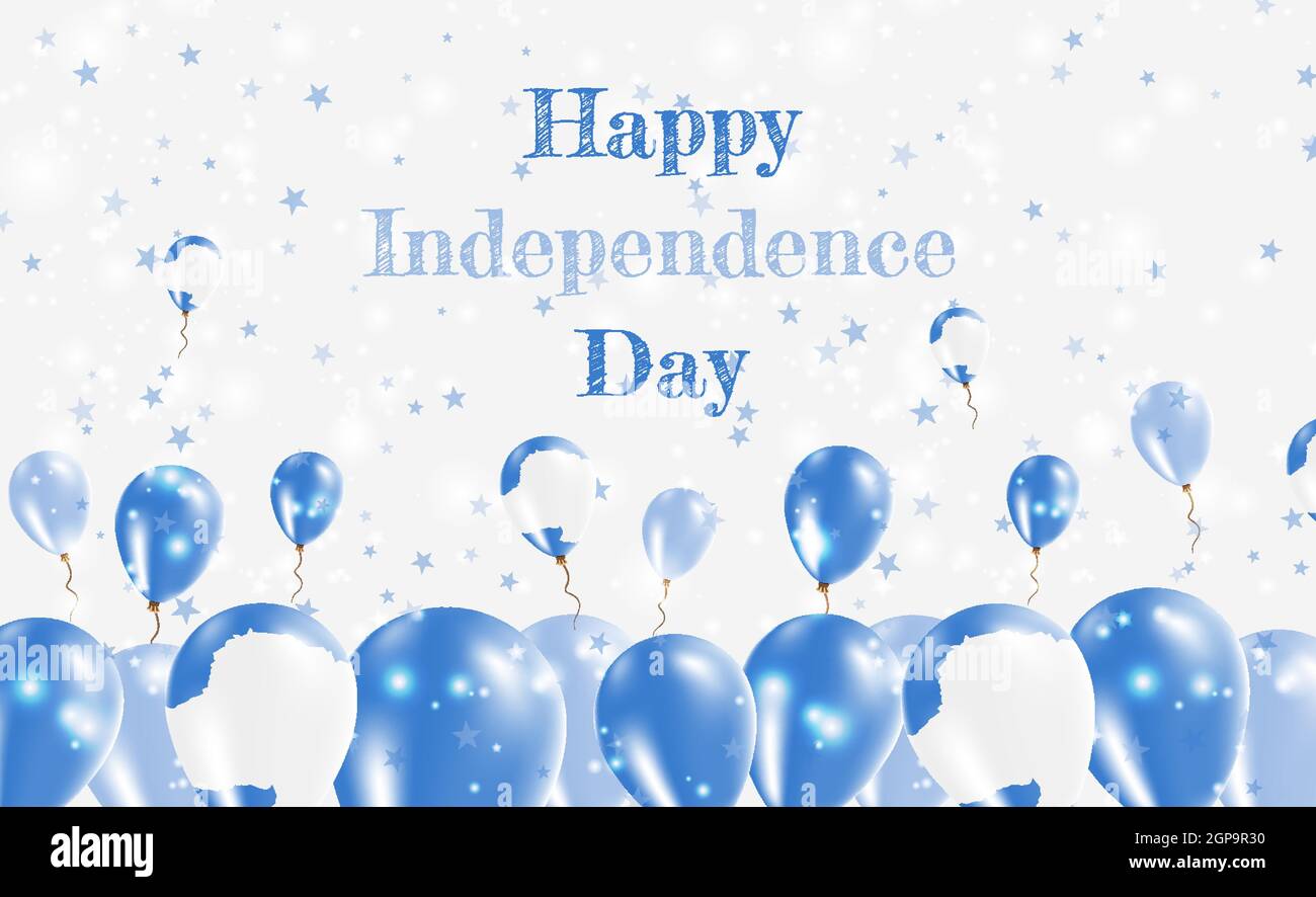 Antarctica Independence Day Patriotisches Design. Luftballons in Antarctica National Colors. Happy Independence Day Vektor-Grußkarte. Stock Vektor