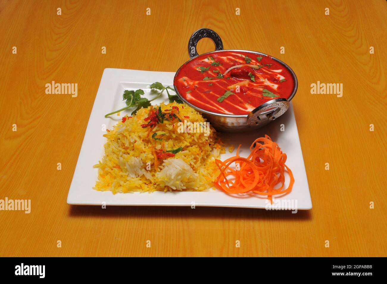 Authentische und traditionelle indische Küche Gericht bekannt als Butter Chicken Stockfoto