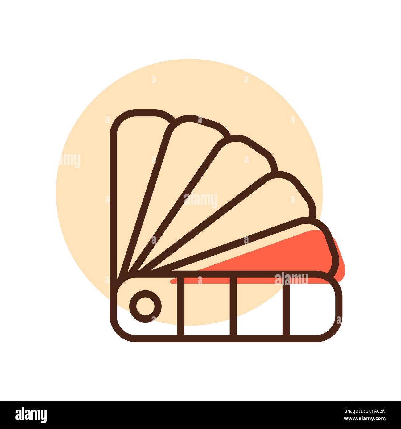 Symbol für Vektor-Ebene der Papierfarbpalette. Bau, Reparatur und Gebäude. Graph Symbol für Ihre Website-Design, Logo, App, UI Stockfoto