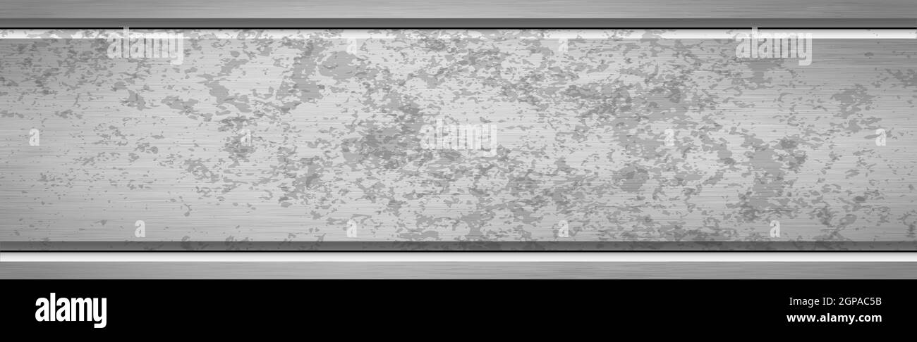 Panorama-Metall-Hintergrund mit Rost Stockfoto