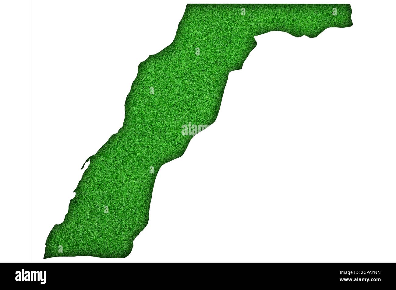 Karte der Westsahara auf grünem Filz Stockfoto