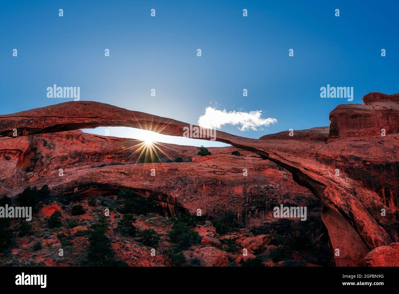 Landscape Arch, Moab, Utah, USA Stockfoto