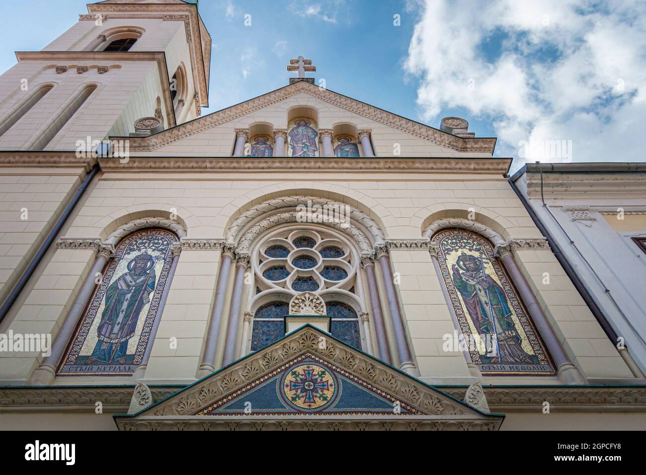 Kirche der heiligen Kyrill Methodisten in der Stadt Zagreb, Kroatien Stockfoto