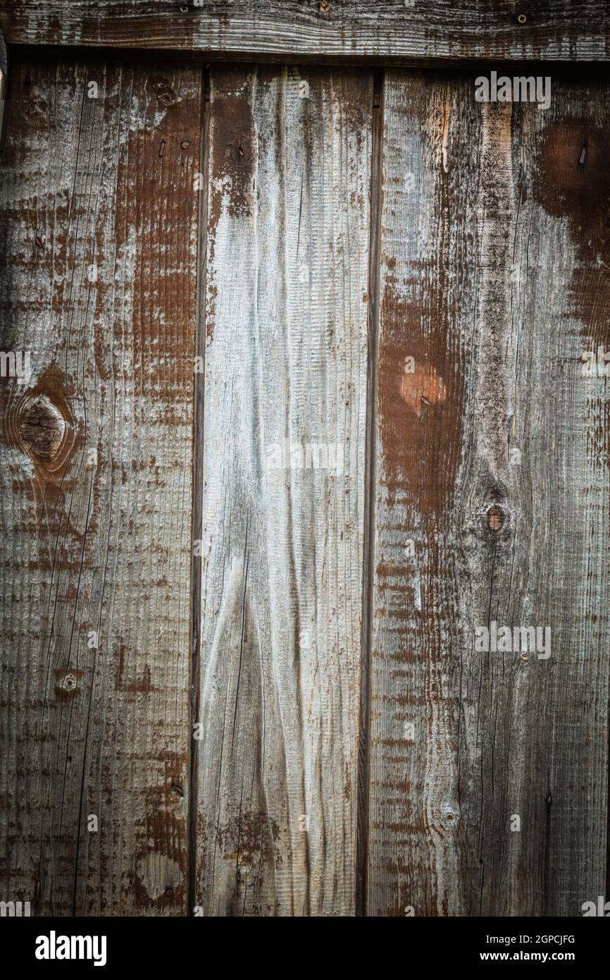 Vintage braun Holzplanken Hintergrund. Vertikale Ausrichtung. Stockfoto
