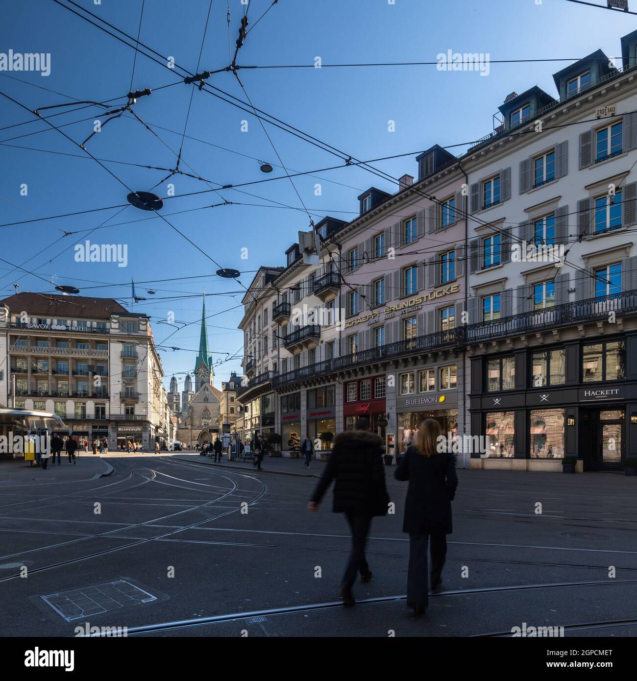 Paradeplatz Zürich, Schweiz Stockfoto