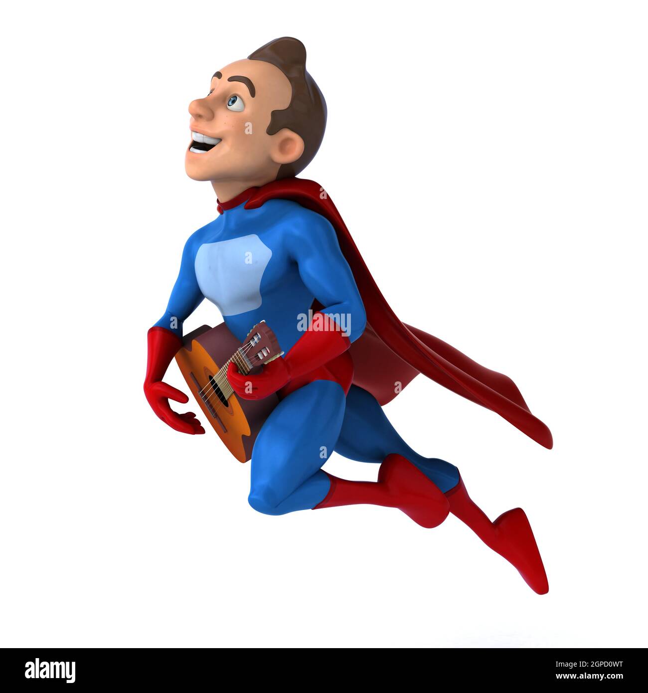 Lustige 3D-Illustration eines lustigen Superhelden Stockfotografie - Alamy