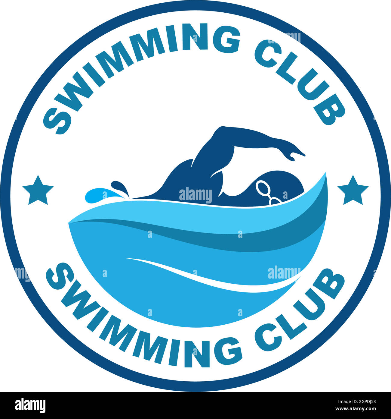 Schwimmen Symbol Vektor Illustration Design Stock Vektor