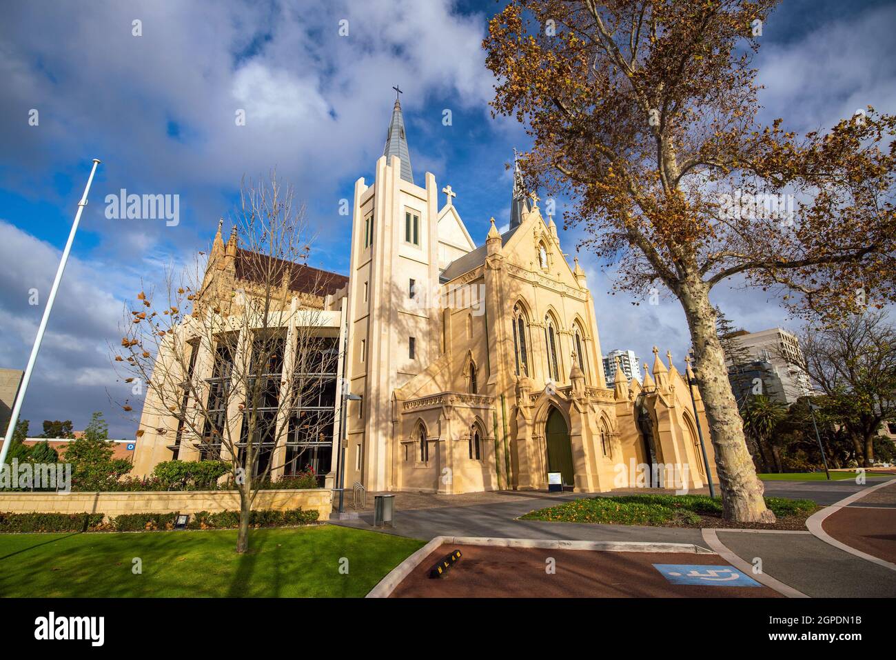 St Mary's Cathedral im Zentrum von Perth, Australien Stockfoto