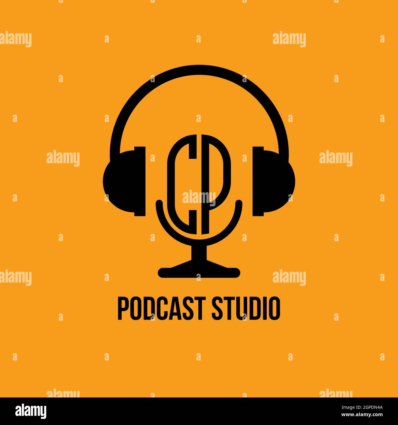 BI Logo eSport Gaming Initial mit Blue Light Color Design-Vektor-Vorlage Stock Vektor