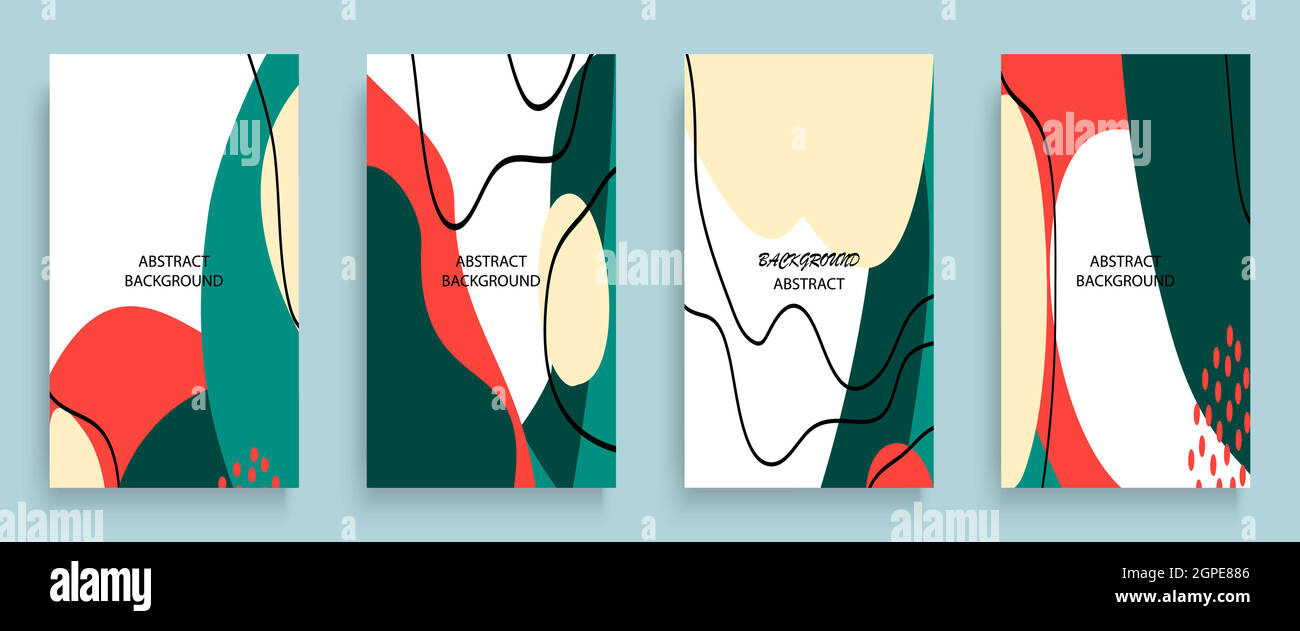 Social-Media-Geschichten und Post Creative Art-Konzept für Web-Design. Werbebroschüre, geometrische Doodle minimal Muster Hintergrund. Vektorgrafik für Werbevorlagen für Nachrichten. Trendige Pastelltöne Stock Vektor