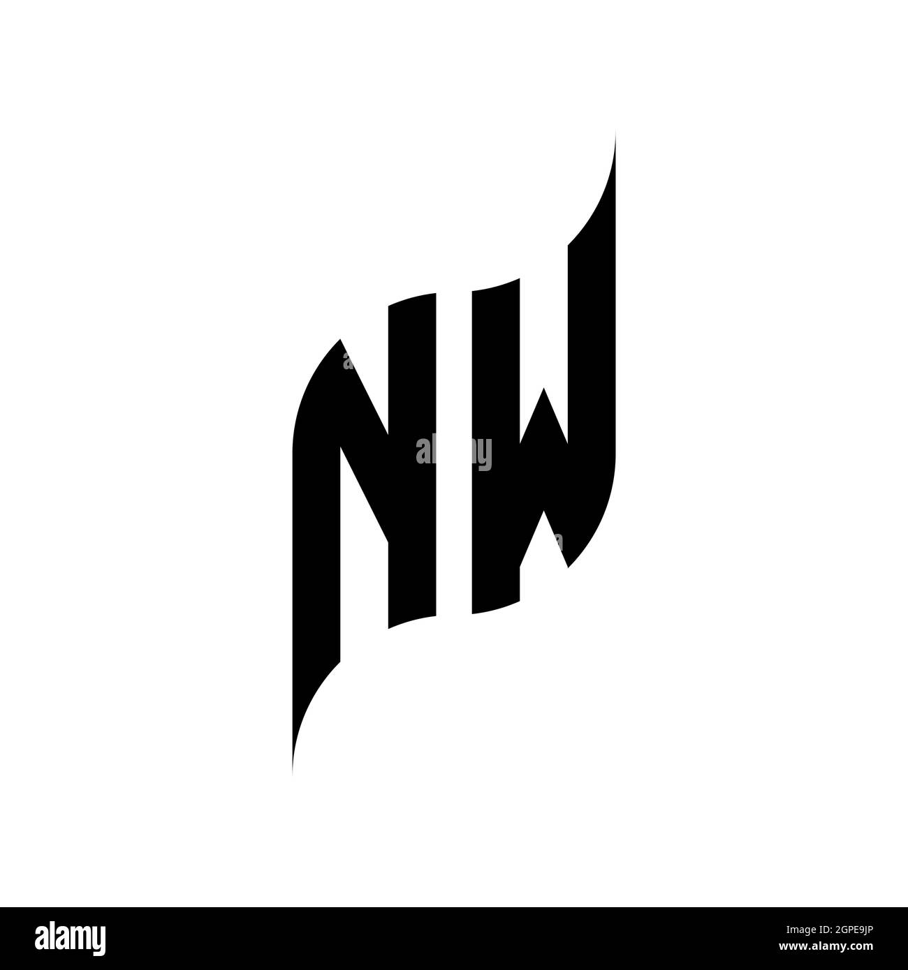 LU Monogram – Vorlage für geometrische Formen. Monogram anfänglicher Design-Vektor auf weißem Hintergrund isoliert Stock Vektor