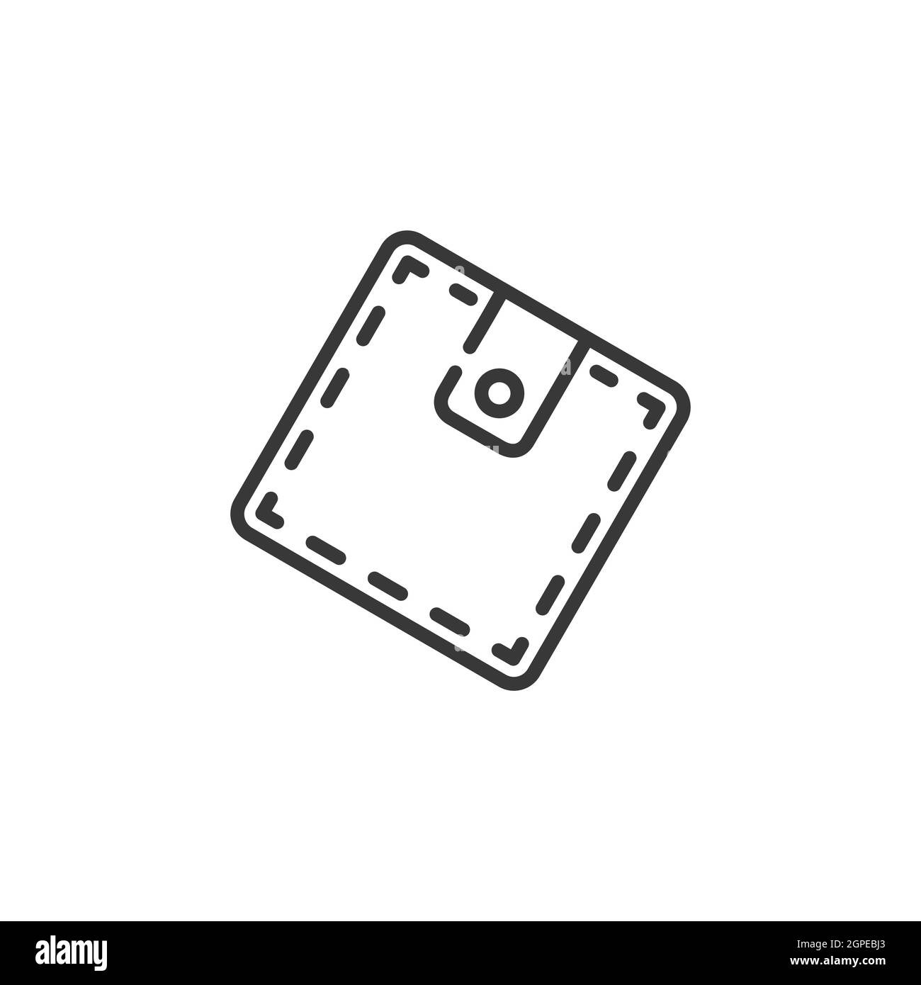 Symbol für schlanke Linie der Brieftasche. Skizzieren Sie die Vektorgrafik für den Handel Stock Vektor