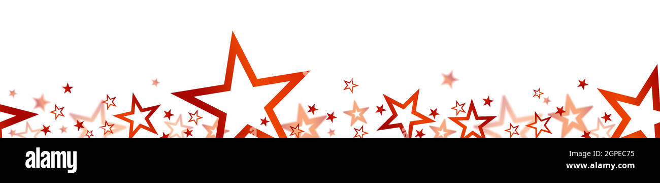 weihnachtsbanner mit farbigen Sternen Stock Vektor