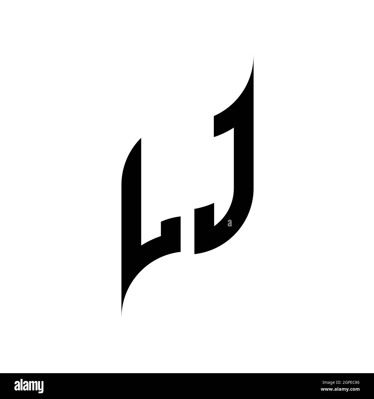 LJ Monogram – Vorlage für geometrische Formen. Monogram anfänglicher Design-Vektor auf weißem Hintergrund isoliert Stock Vektor