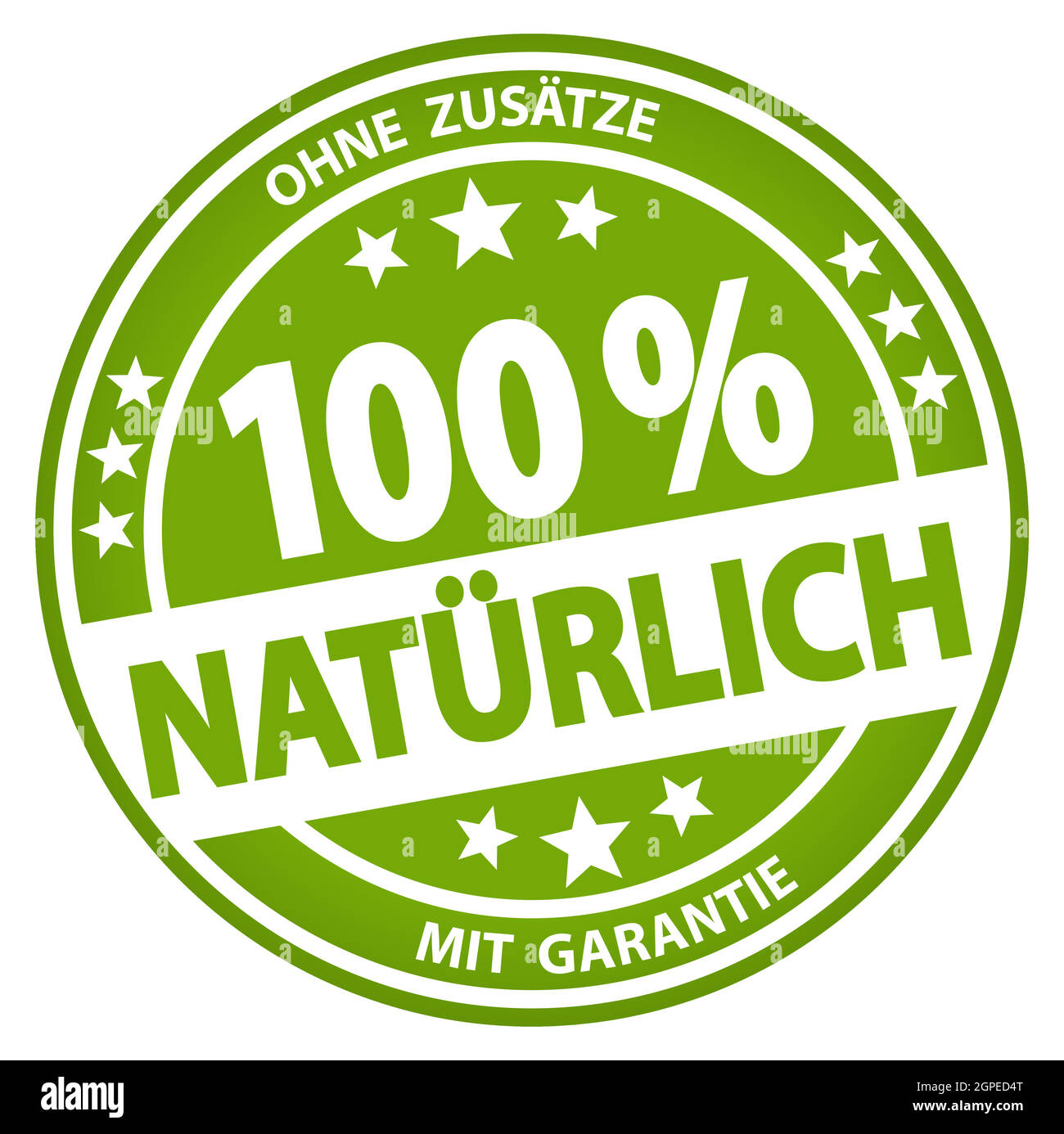 Runde Business-Taste – 100 % natürlich (deutsch) Stock Vektor