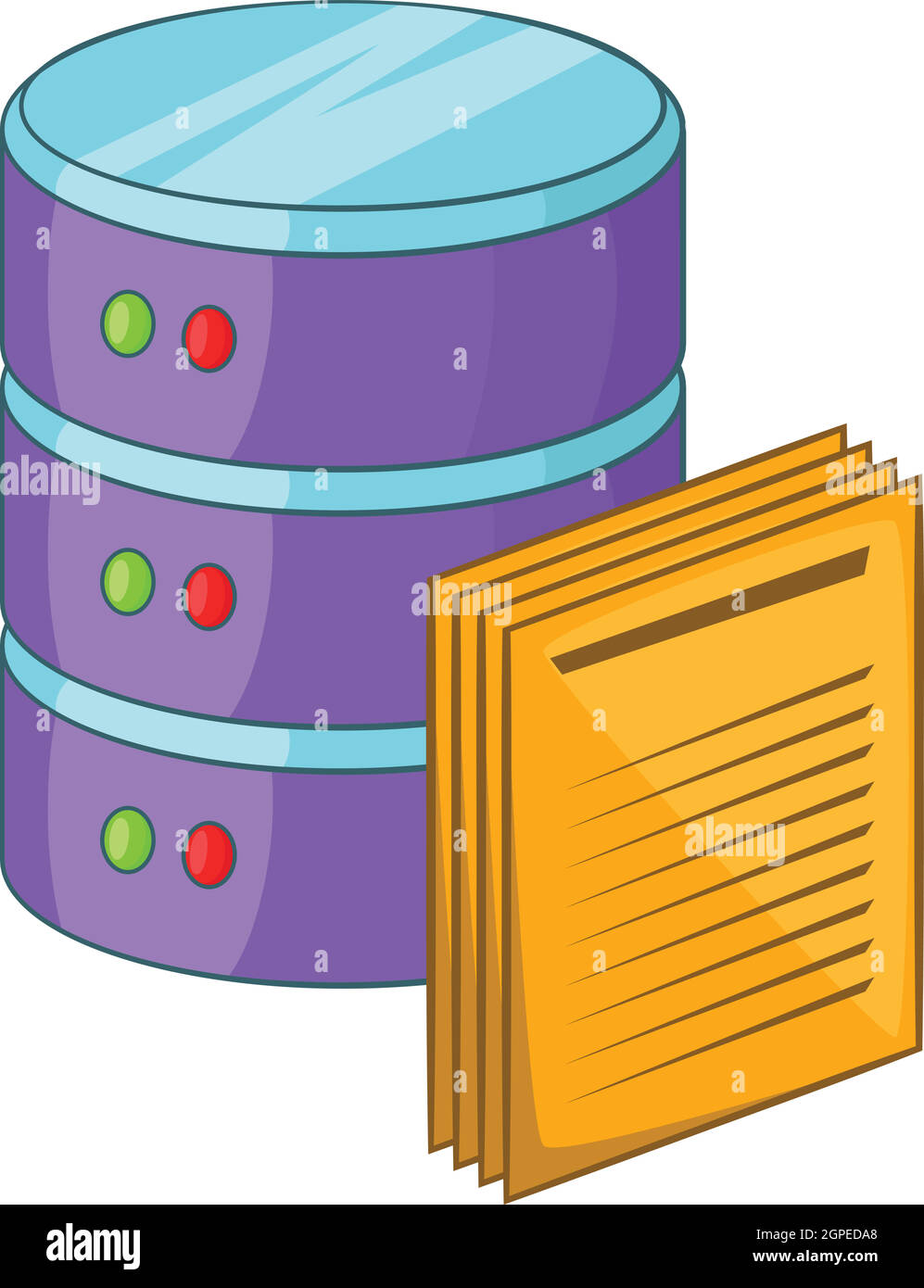 Datenverarbeitung-Symbol, Cartoon-Stil Stock Vektor