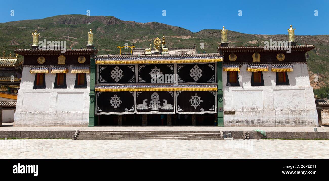 Tongren Kloster oder Longwu Kloster - Huangnan, Rebkong, Guizhou, Provinz Qinghai, China Stockfoto