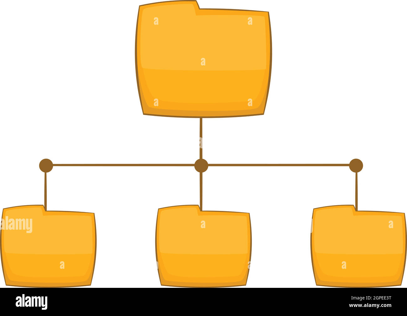Ordner-Struktur-Symbol, Cartoon-Stil Stock Vektor
