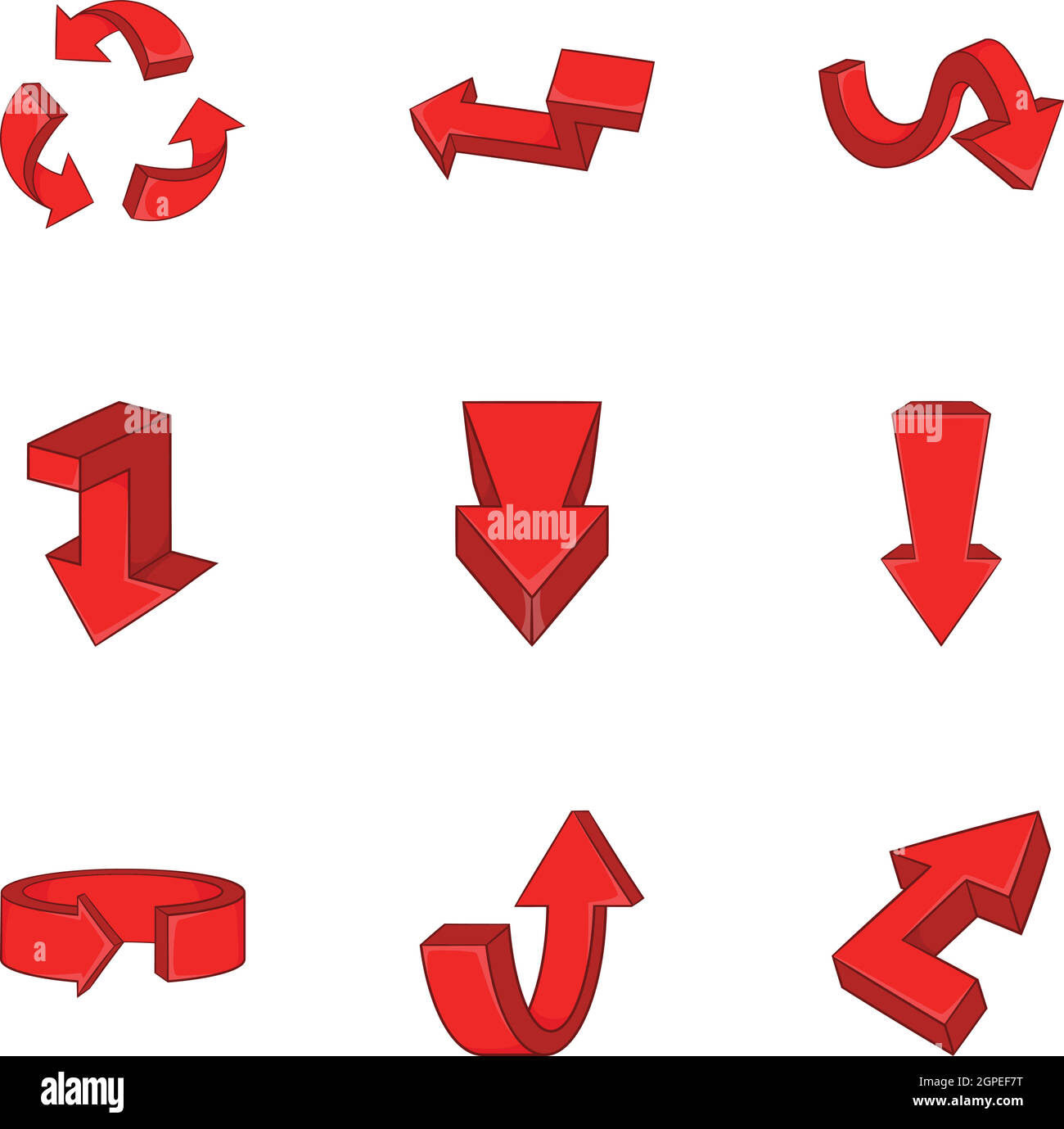Cursor-Symbole-Set, Cartoon-Stil Stock Vektor