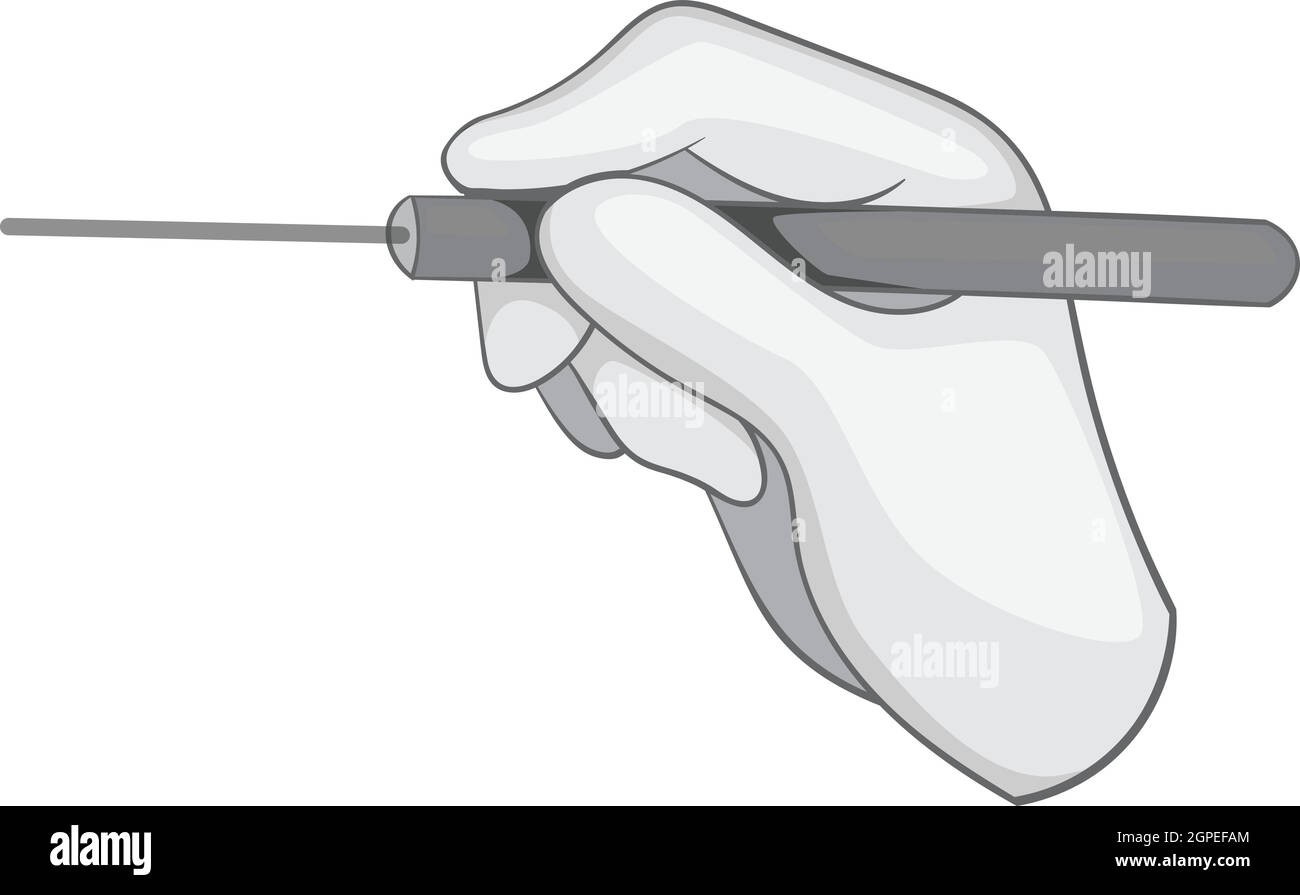 Laser-Auge Verfahren Symbol, grauen monochromen Stil Stock Vektor