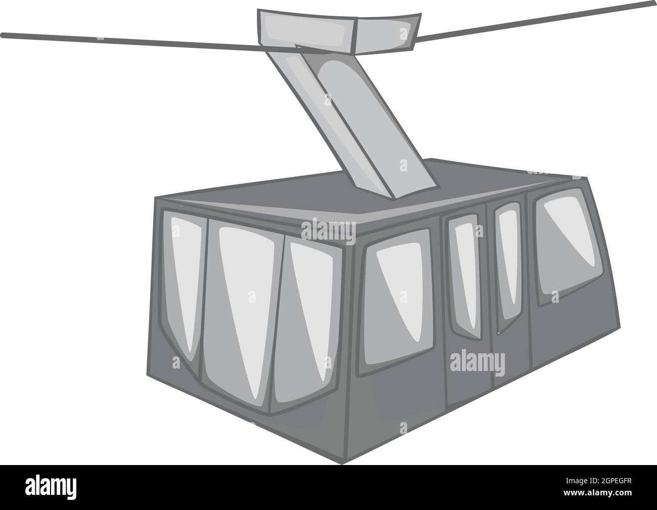Istanbul Straßenbahn Symbol, grauen monochromen Stil Stock Vektor