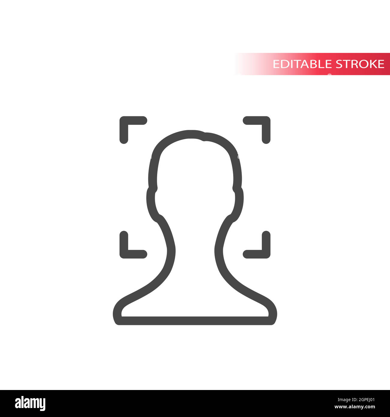 Symbol für Face Scan oder Linienvektor des Scanners Stock Vektor