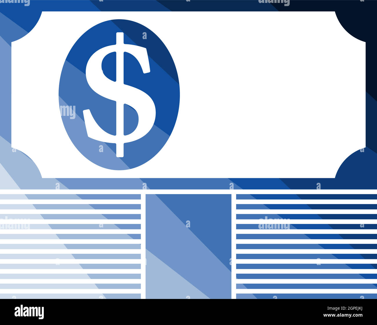 Banknote Auf Dem Symbol „Geldstapel“ Stock Vektor