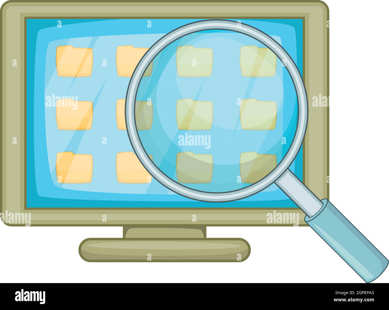 Desktop-Ordner Symbol, Cartoon-Stil Stock Vektor