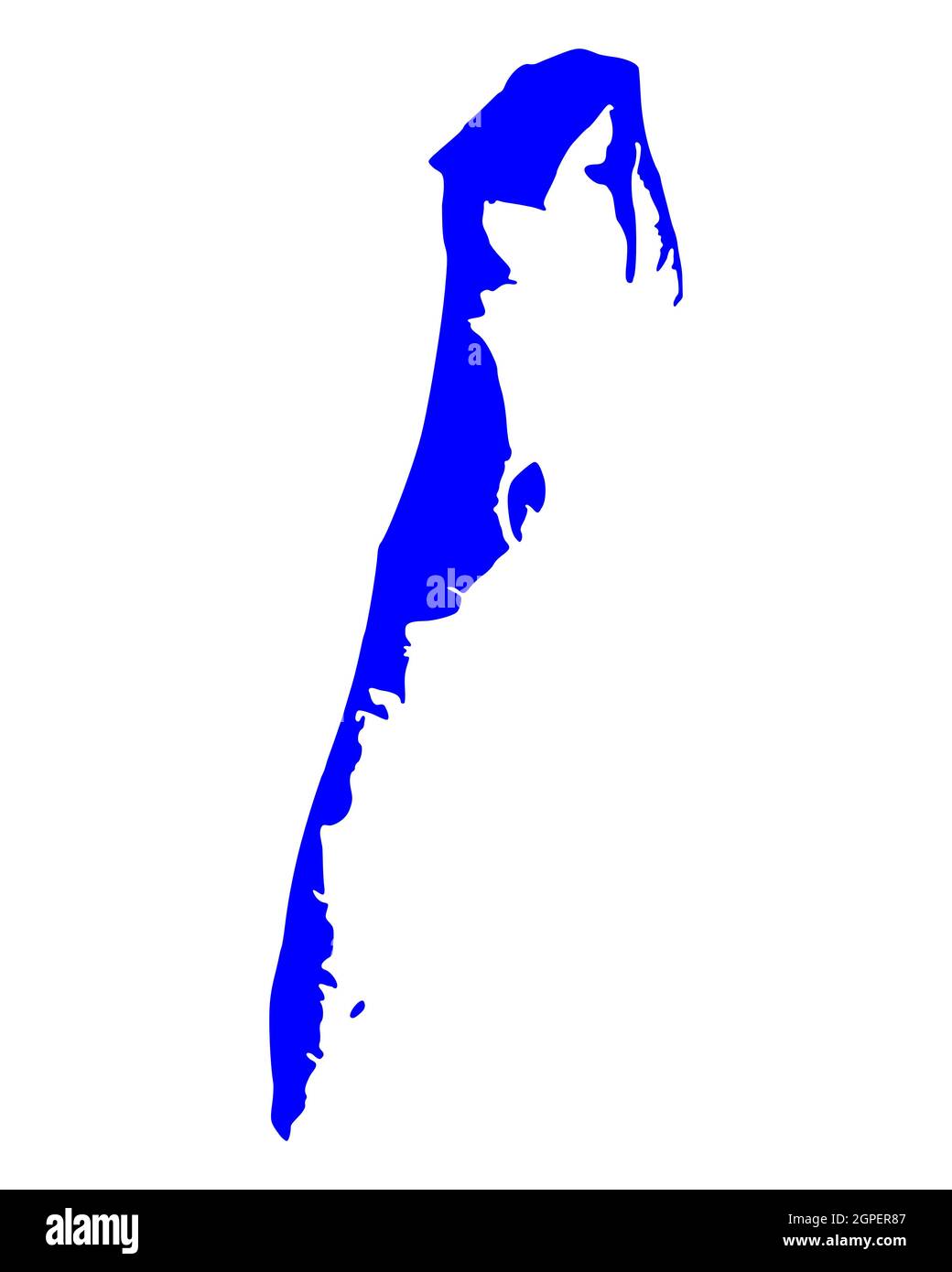 Karte von Hiddensee Stockfoto