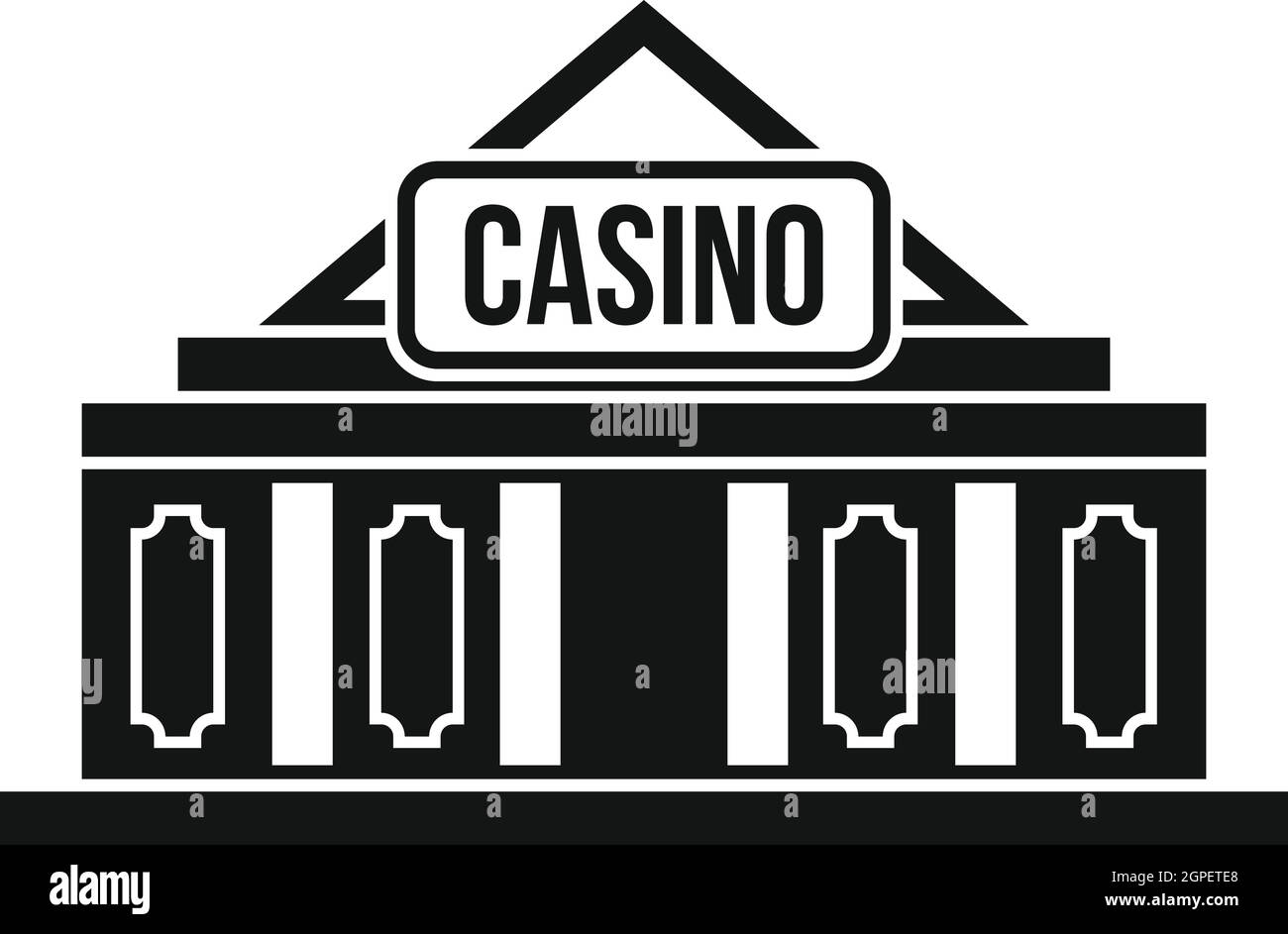 Casino-Gebäude-Symbol, einfachen Stil Stock Vektor