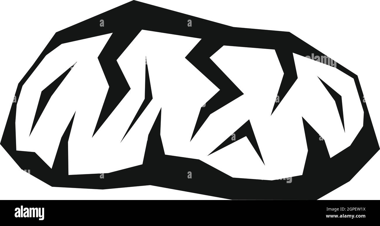 Gold-Bergbau-Symbol, einfachen Stil Stock Vektor