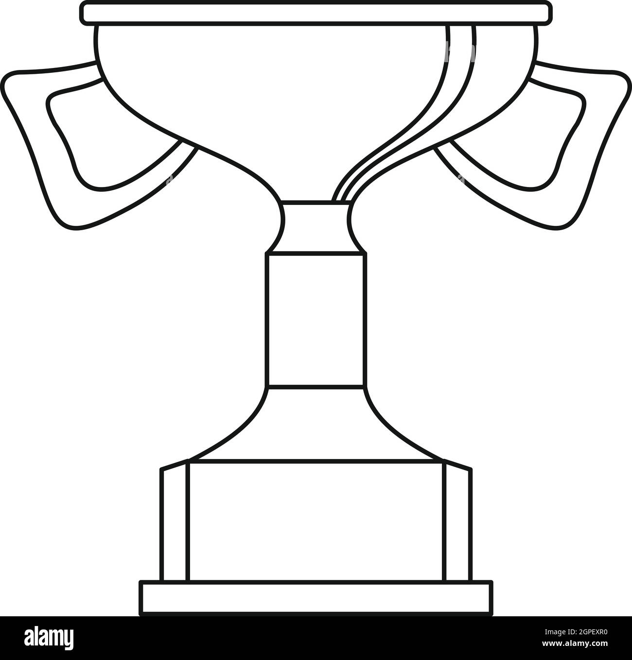 Pokal für Sieg Symbol, Umriss-Stil Stock Vektor