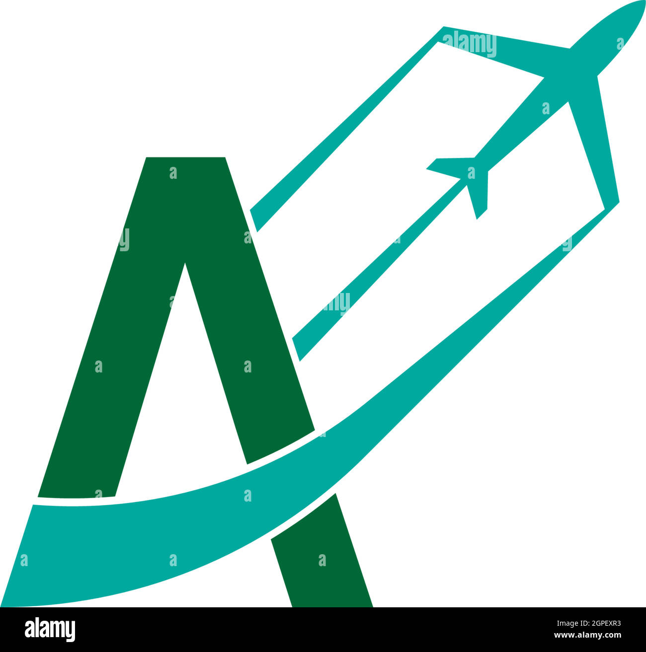 Buchstabe A mit Ebenenlogo-Symbol-Designvektor Stock Vektor