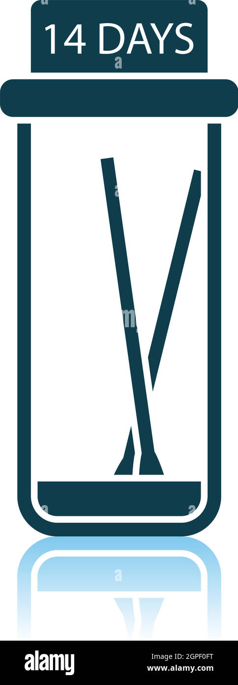 Symbol Für Covid-Teströhrchen Stock Vektor