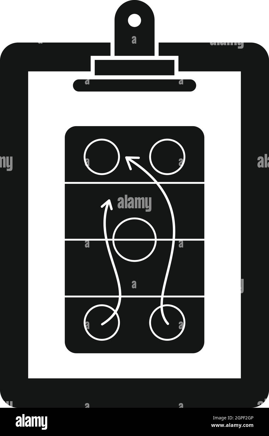 Spielplan-Symbol, einfachen Stil Stock Vektor