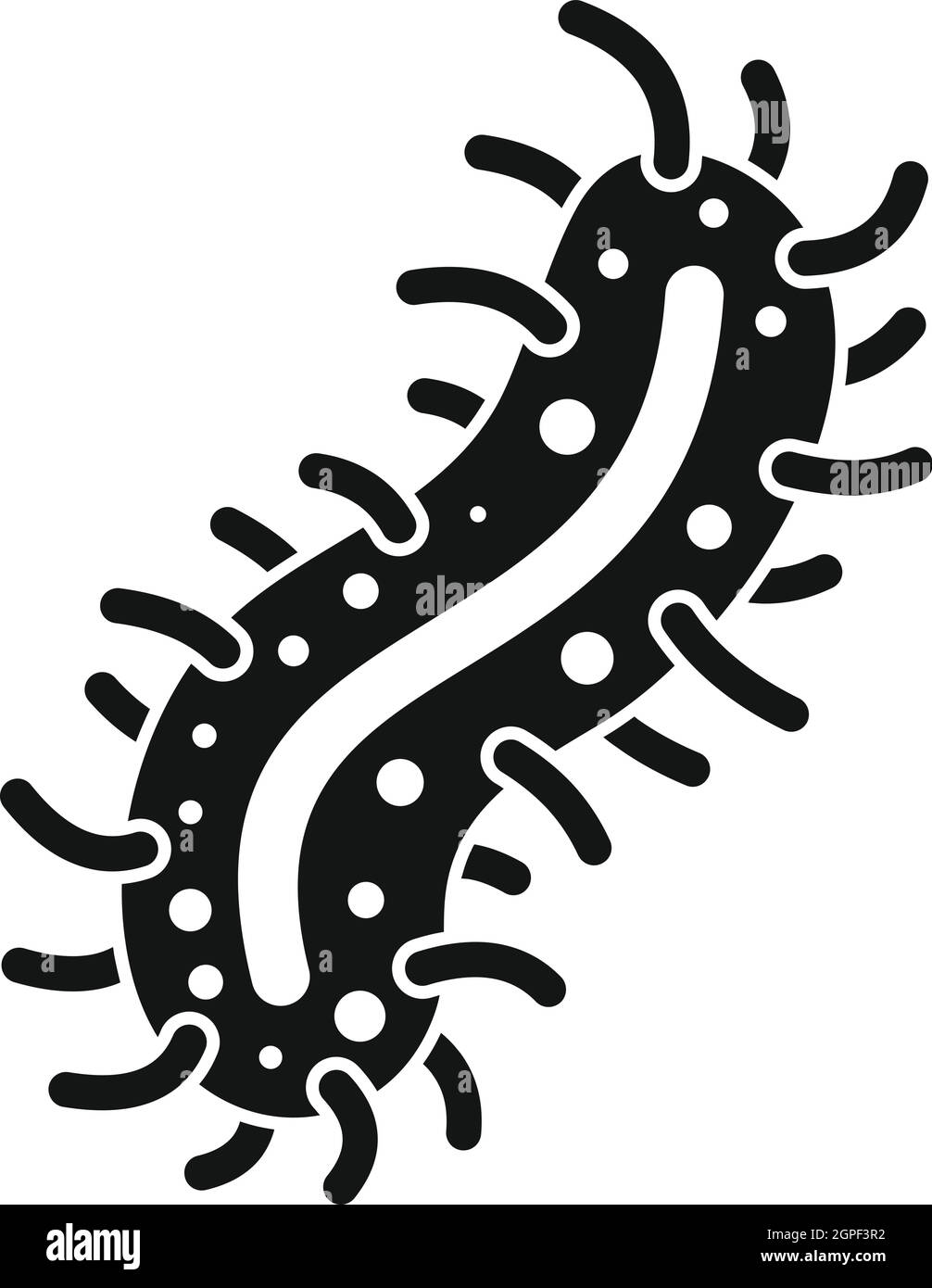 Zelle des gefährlichen Virus Symbol, einfachen Stil Stock Vektor