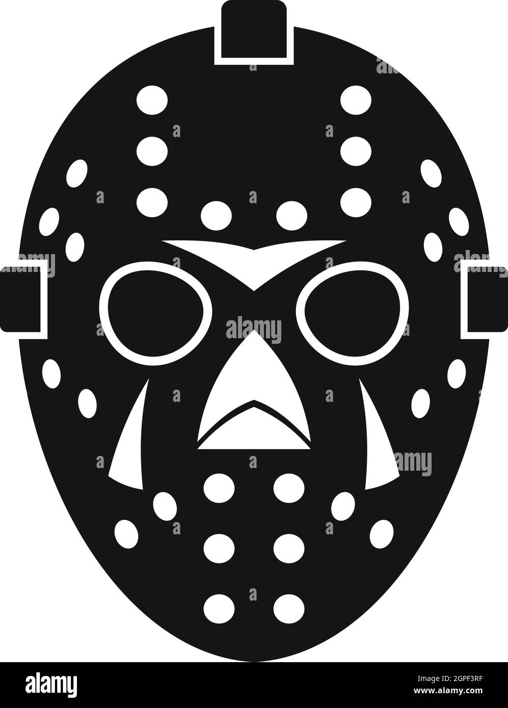 Torhüter Maskensymbol, einfachen Stil Stock Vektor