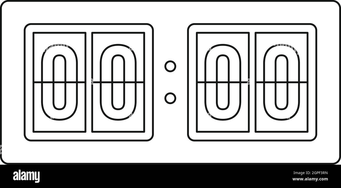 Anzeiger-Symbol, Umriss-Stil Stock Vektor