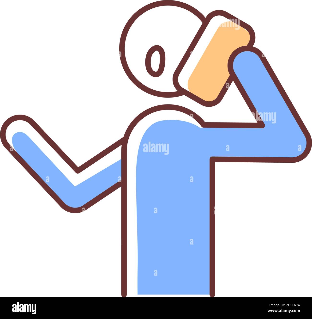 Sprechen Sie über das RGB-Farbsymbol des Telefons Stock Vektor