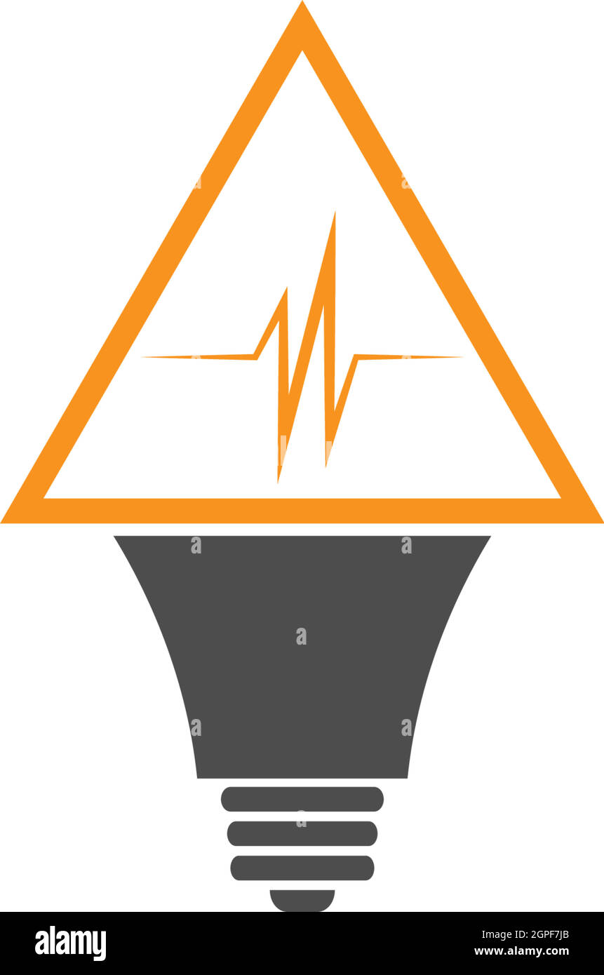 Glühlampe Lampe Idea Logo Symbol Stock Vektor