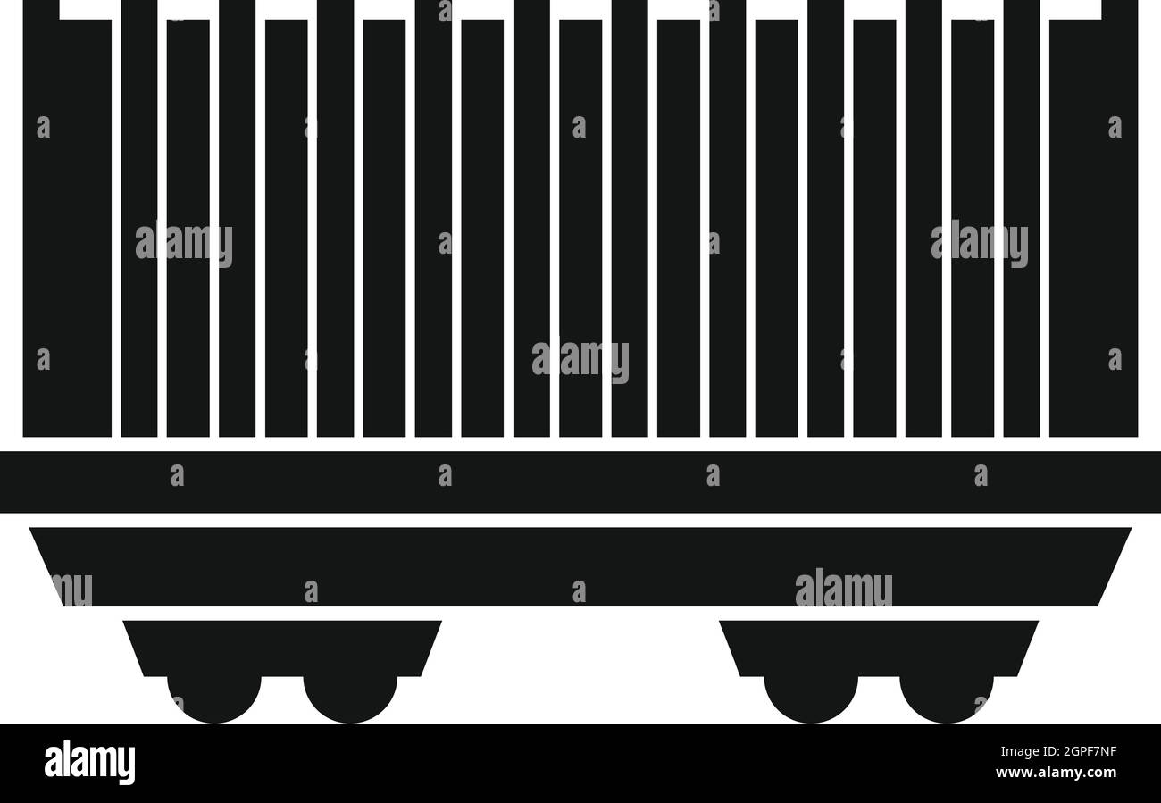 Fracht Wagen Symbol, einfachen Stil Stock Vektor
